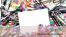  Presentation with invitation party - Colorful theme enhanced with blank-party-invitation-with-party backdrop and a soft green colored foreground