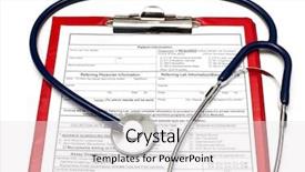  Presentation with medical information - Slides consisting of blank patient information on red background and a white colored foreground