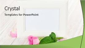  Presentation with frame pink - PPT theme having blank photo frame and pink background and a white colored foreground