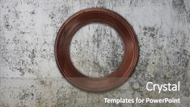  Presentation with old photo - Audience pleasing theme consisting of blank photo frame on old wall backdrop and a gray colored foreground