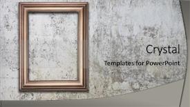  Presentation with old photo - Amazing slide deck having blank photo frame on old wall backdrop and a light gray colored foreground