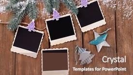  Presentation with christmas frames - Cool new presentation with blank photo frames and christmas backdrop and a  colored foreground