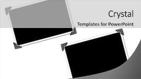  Presentation with formal - Presentation enhanced with blank picture with photo corners background and a light gray colored foreground