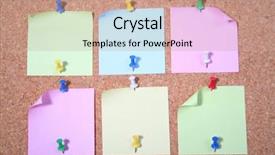  Presentation with bulletin board - Colorful presentation theme enhanced with blank pieces of pastel paper backdrop and a coral colored foreground