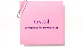  Presentation with notepaper - Slides consisting of blank pink notepaper with paperclip on white background and a lemonade colored foreground