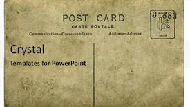  Presentation with post operative care - Slides featuring blank postcard - back of old post card background and a  colored foreground