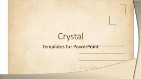  Presentation with postage - PPT layouts consisting of blank postcard - postage envelope isolated on white background and a cream colored foreground