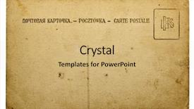  Presentation with old muscle car - Slides consisting of blank postcard - reverse side of an old background and a coral colored foreground