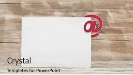  Presentation with postcard - Amazing slide set having blank postcard and e-mail backdrop and a light gray colored foreground