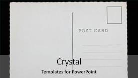  Presentation with blank backgroud - Audience pleasing presentation theme consisting of blank postcard on black background backdrop and a light gray colored foreground