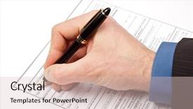  Presentation with prescription - PPT layouts enhanced with pen over blank prescription form background and a soft green colored foreground