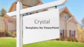  Presentation with real estate - Beautiful presentation theme featuring blank-real-estate-sign backdrop and a light gray colored foreground