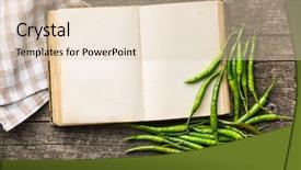  Presentation with recipe book - Theme featuring blank recipe book and green background and a lemonade colored foreground