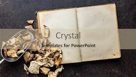  Presentation with recipe book - Presentation theme with blank-recipe-book-and-sliced background and a mint green colored foreground