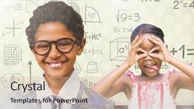  Presentation with math kids - Amazing presentation theme having blank room background and math backdrop and a coral colored foreground