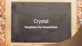  Presentation with crayon - Colorful slide deck enhanced with border classroom - blank school black board backdrop and a dark gray colored foreground