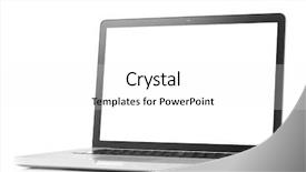  Presentation with laptop blank screen - Amazing slide set having blank screen isolated on white backdrop and a white colored foreground