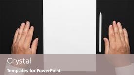  Presentation with white sheet - PPT theme enhanced with blank-sheet-of-paper and a gray colored foreground