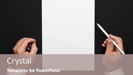  Presentation with white sheet - Cool new PPT layouts with blank-sheet-of-paper and a gray colored foreground