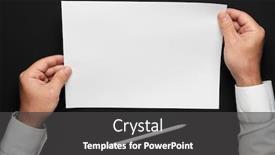  Presentation with black paper - Slide deck having blank-sheet-of-paper background and a dark gray colored foreground