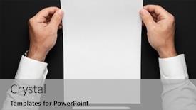  Presentation with white sheet - Audience pleasing PPT theme consisting of blank-sheet-of-paper and a light gray colored foreground