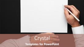  Presentation with white sheet - Colorful presentation design enhanced with blank-sheet-of-paper and a coral colored foreground