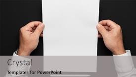  Presentation with white sheet - Beautiful slide set featuring blank-sheet-of-paper backdrop and a light gray colored foreground