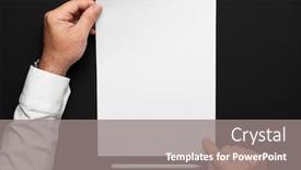  Presentation with white sheet - Presentation design with blank-sheet-of-paper background and a gray colored foreground
