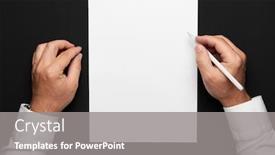  Presentation with white sheet - Slide set having blank-sheet-of-paper and a gray colored foreground