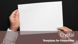  Presentation with white sheet - Slide set featuring blank-sheet-of-paper and a violet colored foreground