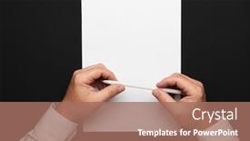  Presentation with white sheet - Presentation featuring blank-sheet-of-paper and a coral colored foreground