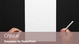  Presentation with white sheet - Presentation having blank-sheet-of-paper and a coral colored foreground