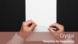 Presentation with black paper - Presentation featuring blank-sheet-of-paper background and a coral colored foreground