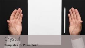  Presentation with black paper - PPT theme having blank-sheet-of-paper background and a light gray colored foreground