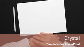  Presentation with white sheet - Slide set having blank-sheet-of-paper background and a coral colored foreground