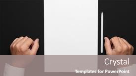  Presentation with black paper - Amazing PPT layouts having blank-sheet-of-paper backdrop and a gray colored foreground