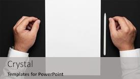  Presentation with white sheet - Audience pleasing PPT theme consisting of blank-sheet-of-paper backdrop and a light gray colored foreground