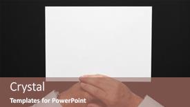  Presentation with white sheet - Cool new slide deck with blank-sheet-of-paper backdrop and a violet colored foreground