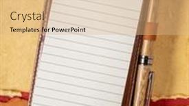  Presentation with journal - Presentation theme with blank-sheet-of-ruled-paper background and a coral colored foreground