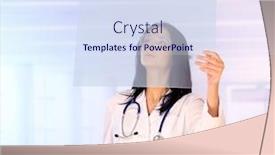  Presentation with blank - Beautiful presentation theme featuring blank sign - doctor backdrop and a sky blue colored foreground