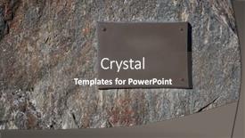  Presentation with memorial - PPT theme having blank-sign-or-memorial-plate background and a gray colored foreground