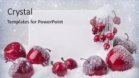  Presentation with purple festive christmas red - Presentation enhanced with blank sign with red christmas background and a sky blue colored foreground