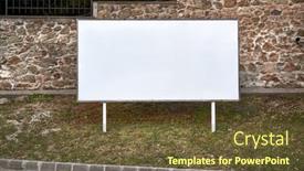  Presentation with signboard - Slide set featuring blank-signboard-surface background and a tawny brown colored foreground