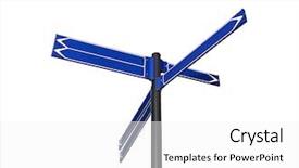  Presentation with arrows - Presentation theme having blank signpost with six arrows background and a white colored foreground