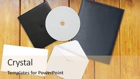  Presentation with envelope - Beautiful slides featuring blank slide books - envelope on the table wood backdrop and a lemonade colored foreground