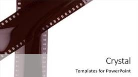  Presentation with film - Presentation theme enhanced with blank slides border - photo film isolated on white background and a white colored foreground