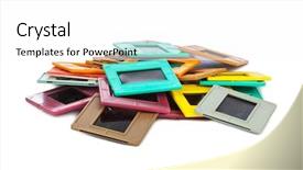  Presentation with photo - Amazing presentation design having blank slides border - photo frames for slide isolated backdrop and a white colored foreground