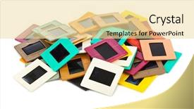 Presentation with photo - Beautiful slide set featuring blank slides border - photo frames for slide isolated backdrop and a  colored foreground
