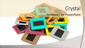  Presentation with frames isolated on white brown - Colorful PPT layouts enhanced with blank slides border - photo frames for slide isolated backdrop and a  colored foreground