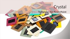  Presentation with frames isolated on white brown - Colorful PPT theme enhanced with blank slides border - photo frames for slide isolated backdrop and a lemonade colored foreground